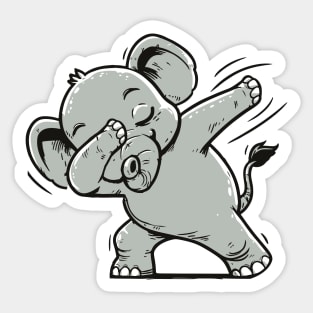 Dabbing Elephant Sticker